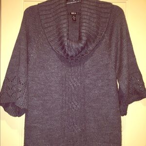 Grey Cowl Neck Sweater